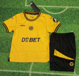 24-25 Wolverhampton  Wolves home  Kids Soccer jersey