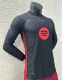 24/25 Barcelona Long Sleeve away Player Version Soccer Jersey