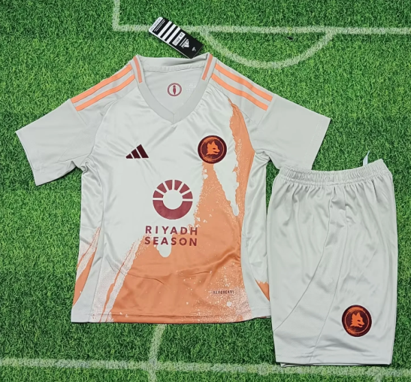 24/25 Rome away  kids Soccer Jersey
