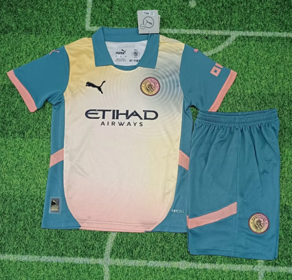 24/25 Manchester City Third away Kids Soccer Jersey
