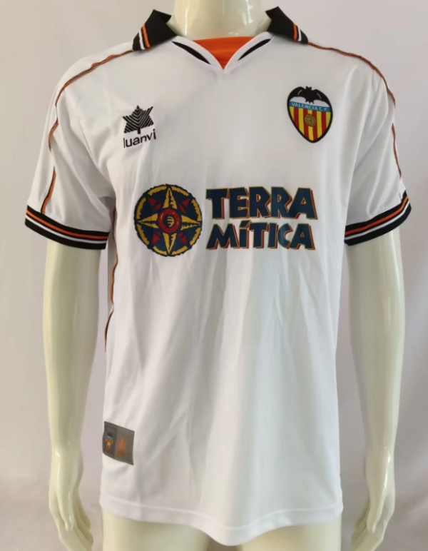 Retro 99/00 Valencia Home Soccer Jersey