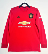 Retro 2019/20 M-U home long sleeve Soccer Jersey