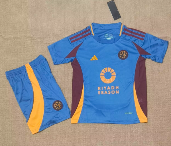24/25 Rome Second away kids Soccer Jersey