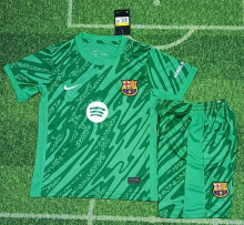 24/25  Barcelona goalkeeper Kids Soccer Jersey