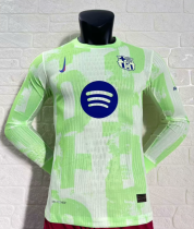 24/25 Barcelona Long Sleeve Second away Player Version Soccer Jersey