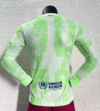 24/25 Barcelona Long Sleeve Second away Player Version Soccer Jersey