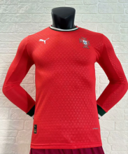 25/26  Portugal home Long Sleeve Player  Versio   Soccer Jersey