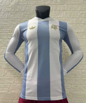 24/25  Argentina Long Sleeve 50th anniversary edition Player Version Soccer Jersey (3 Stars 3星)