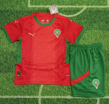 25/26 Morocco home kids Soccer Jersey