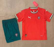 25/26 Portugal home kids Soccer  Jersey