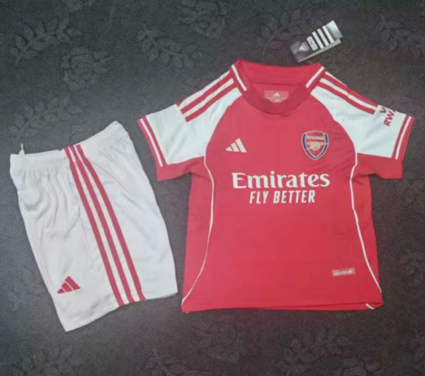 25/26  Arsenal Kids home Soccer Jersey
