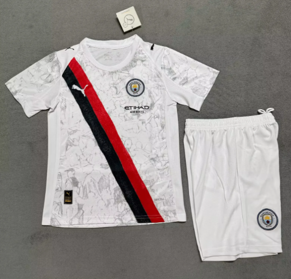 25/26 Manchester City away Kids Soccer Jersey