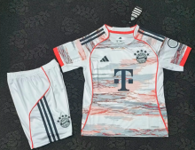 25/26 Bayern Munich away Kids  Soccer Jersey