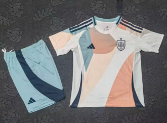 25/26  Spain away kids Soccer Jersey