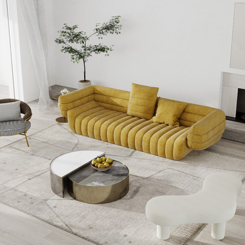 Italian style simple cloth sofa Nordic modern style creative living room four people