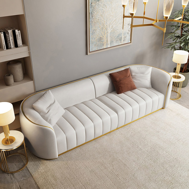 New luxury luxury leather living room villa hotel reception designer furniture sofa customization