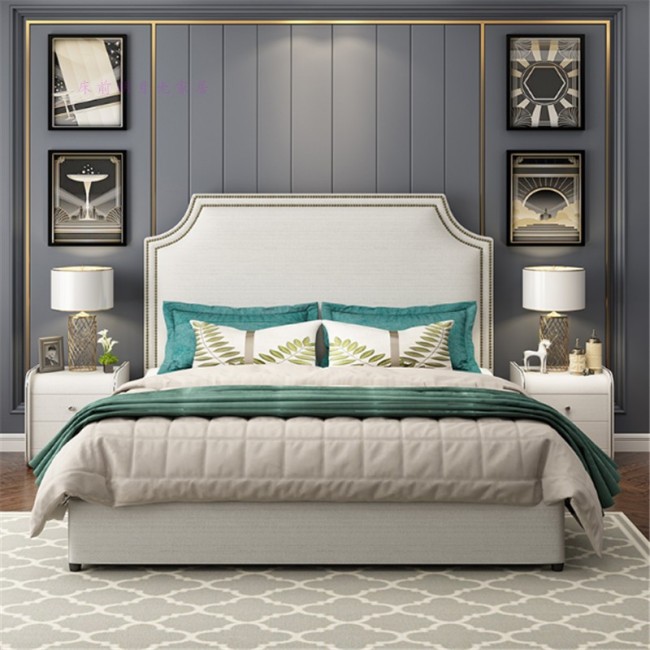 American cloth double 1.8m storage master bedroom wedding bed
