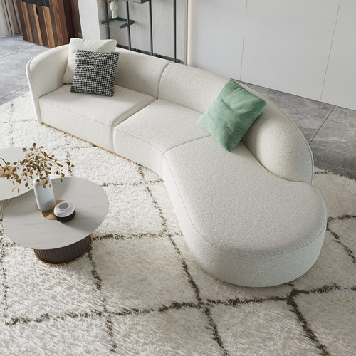 Modern light luxury sofa arc Italian simple style