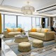 American style light luxury leather sofa