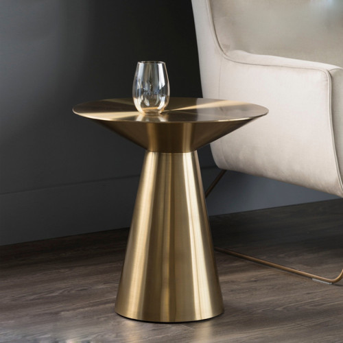 Italian style light luxury stainless steel marble corner table