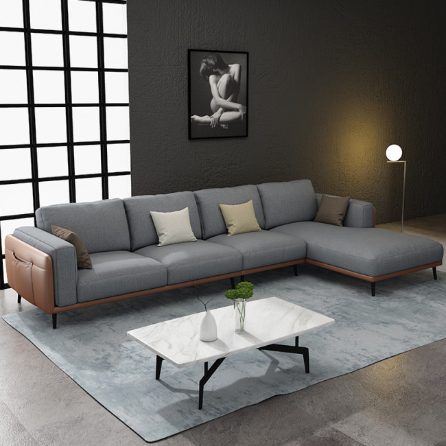 Nordic Light luxury fabric living room sofa simple and modern