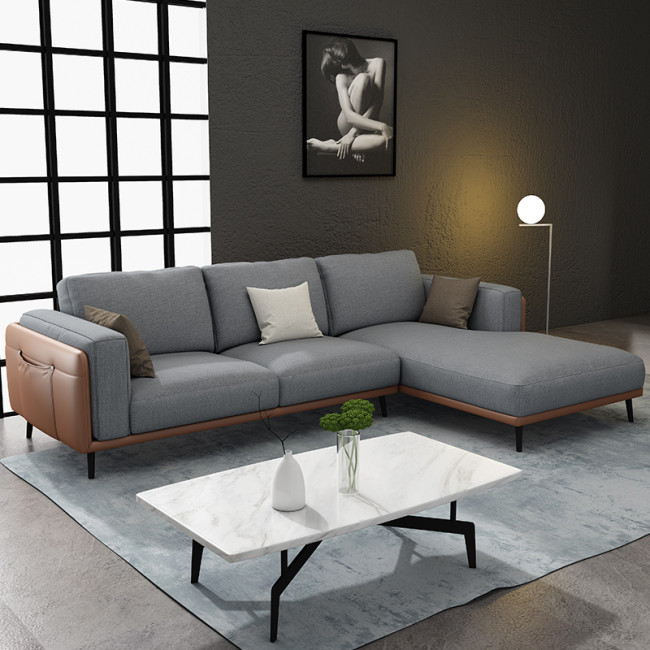 Nordic Light luxury fabric living room sofa simple and modern
