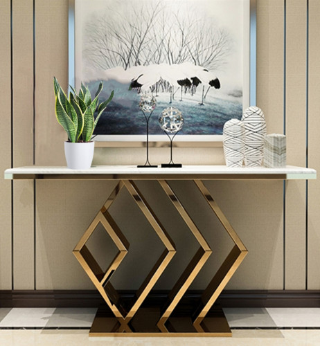 Light luxury hallway cabinet entry table modern simple long case shelf marble porch desk