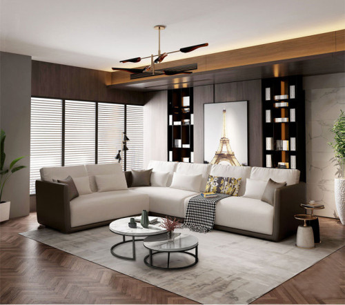 Modern light luxury technology fabric sofa size simple Nordic sofa living room