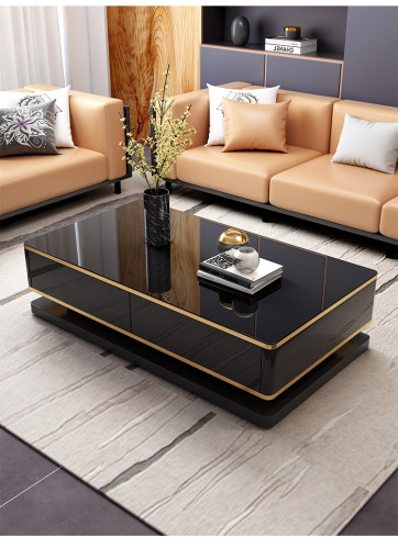 Combination of light luxury TV cabinet and tea table