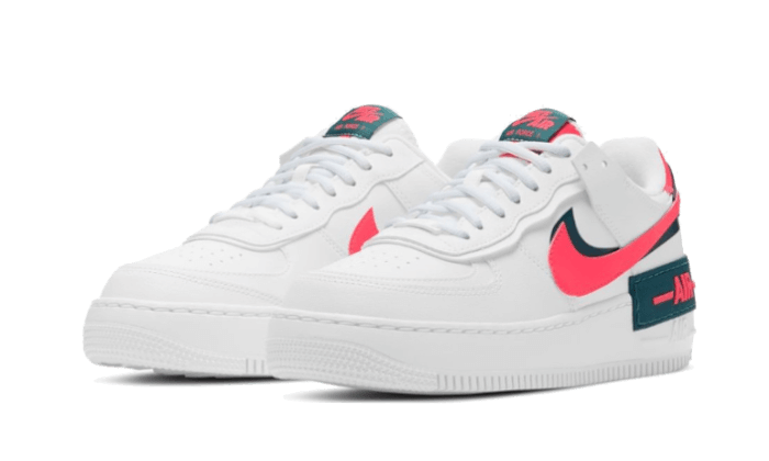 Air Force 1 Shadow White Dark Teal Solar Red