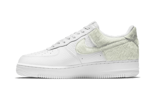 Air Force 1 Low White Pony Hair Heel