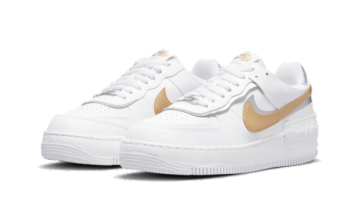 Air Force 1 Shadow White Metallic Gold