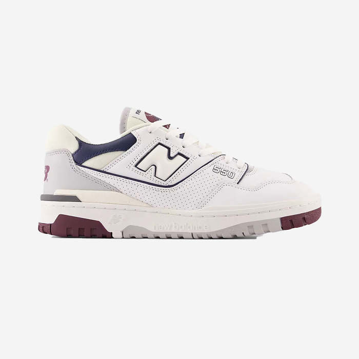 New Balance BB550PWB - White/Natural Indigo/Burgundy