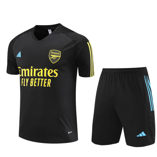 23/24 Arsenal kids Short sleeve black training suit