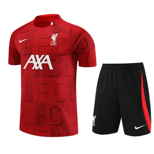 23/24 Liverpool kids Short sleeve red training suit