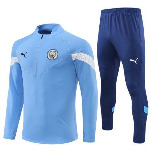 22/23 Manchester city kids blue training suit