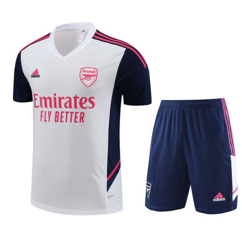 23/24 Arsenal kids Short sleeve white training suit