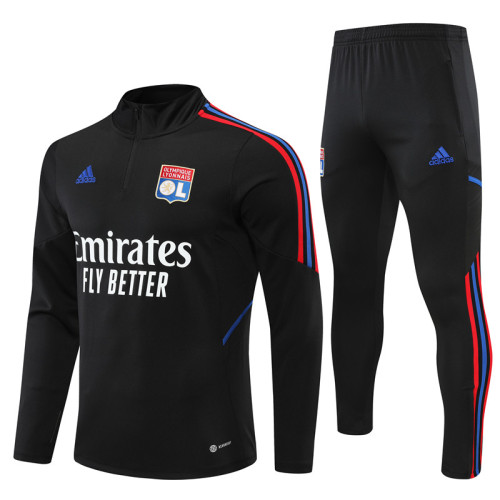 22/23 Olympique Lyonnais kids black training suit