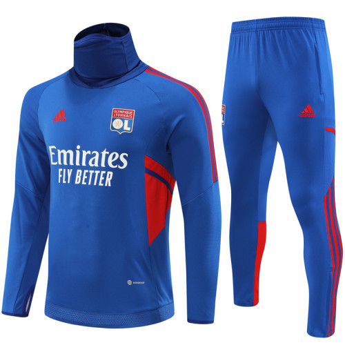 22/23 Olympique Lyonnais blue High-Neck training suit