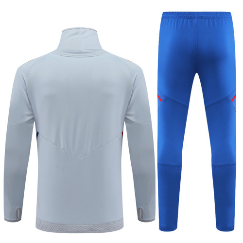 22/23 Olympique Lyonnais gray High-Neck training suit