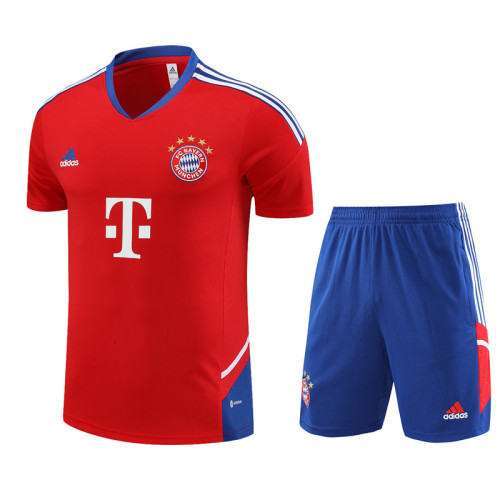 23/24 Bayern Munich Short sleeve red training suit