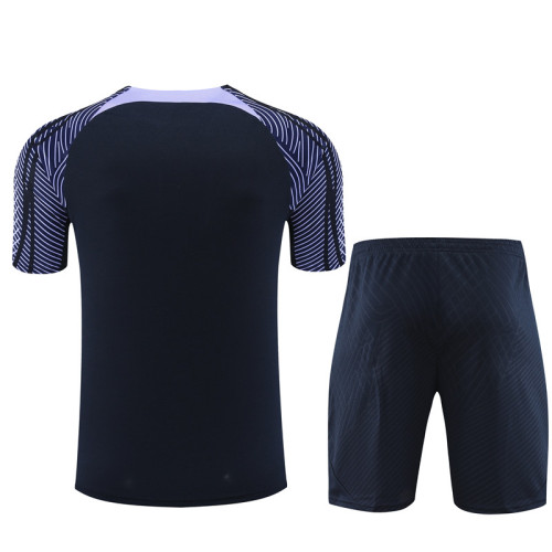 23/24 Tottenham Hotspur kids Short sleeve Royal blue training suit