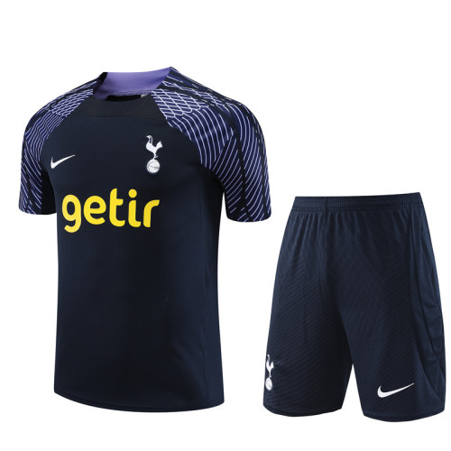 23/24 Tottenham Hotspur kids Short sleeve Royal blue training suit