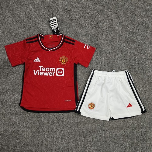 23/24 Manchester United home kids kit with sock Correct version