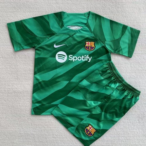 23/24 Barcelona goalkeeper kids kit green