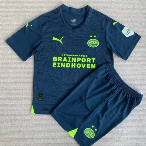 23/24 PSV Eindhoven third kids kit