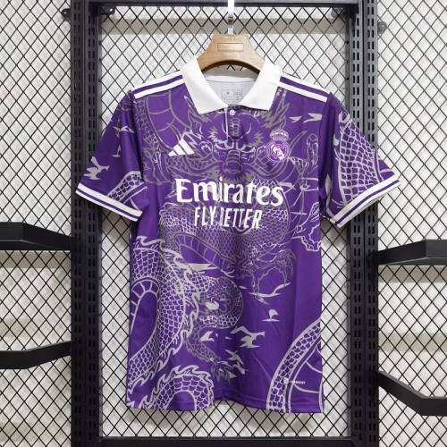 23/24 Real Madrid football jersey Dragon pattern purple
