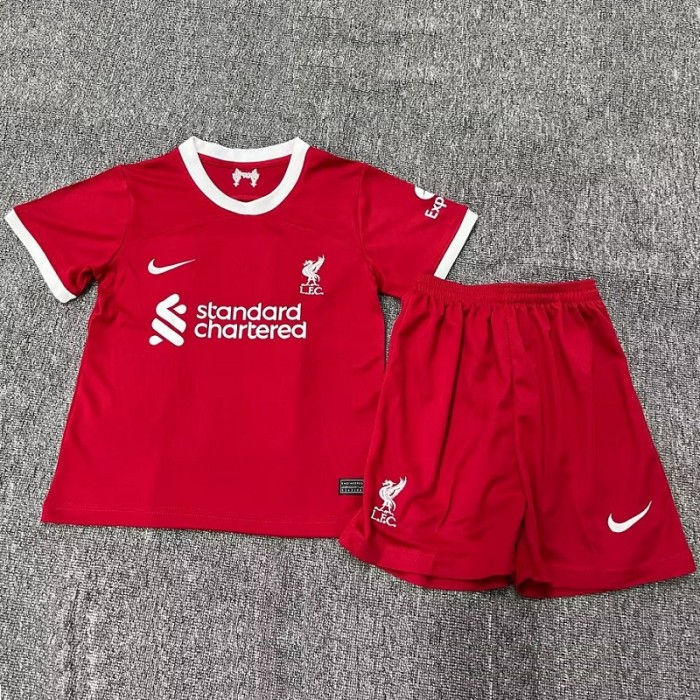 23/24 liverpool home kids kit with socks