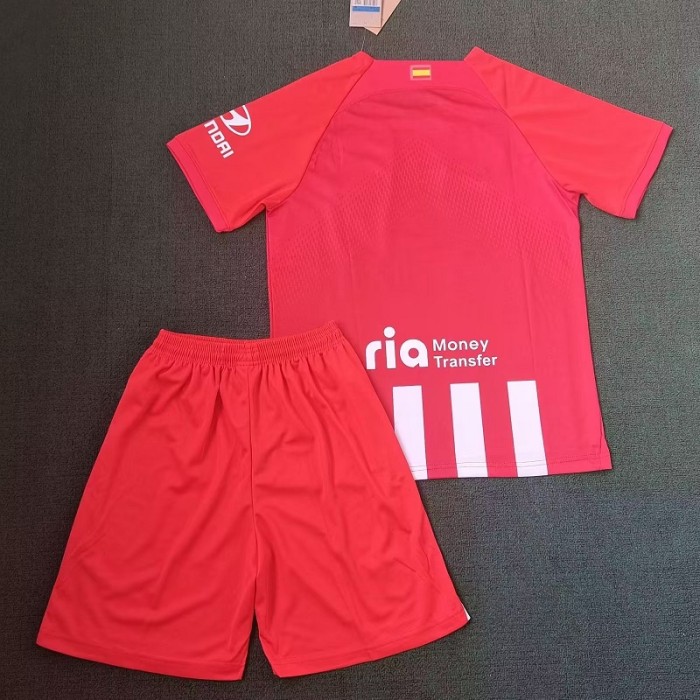23/24 Atletico Madrid home kids kit with sock