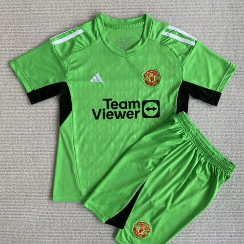 23/24 Manchester United Goalkeeper kids kit with sock